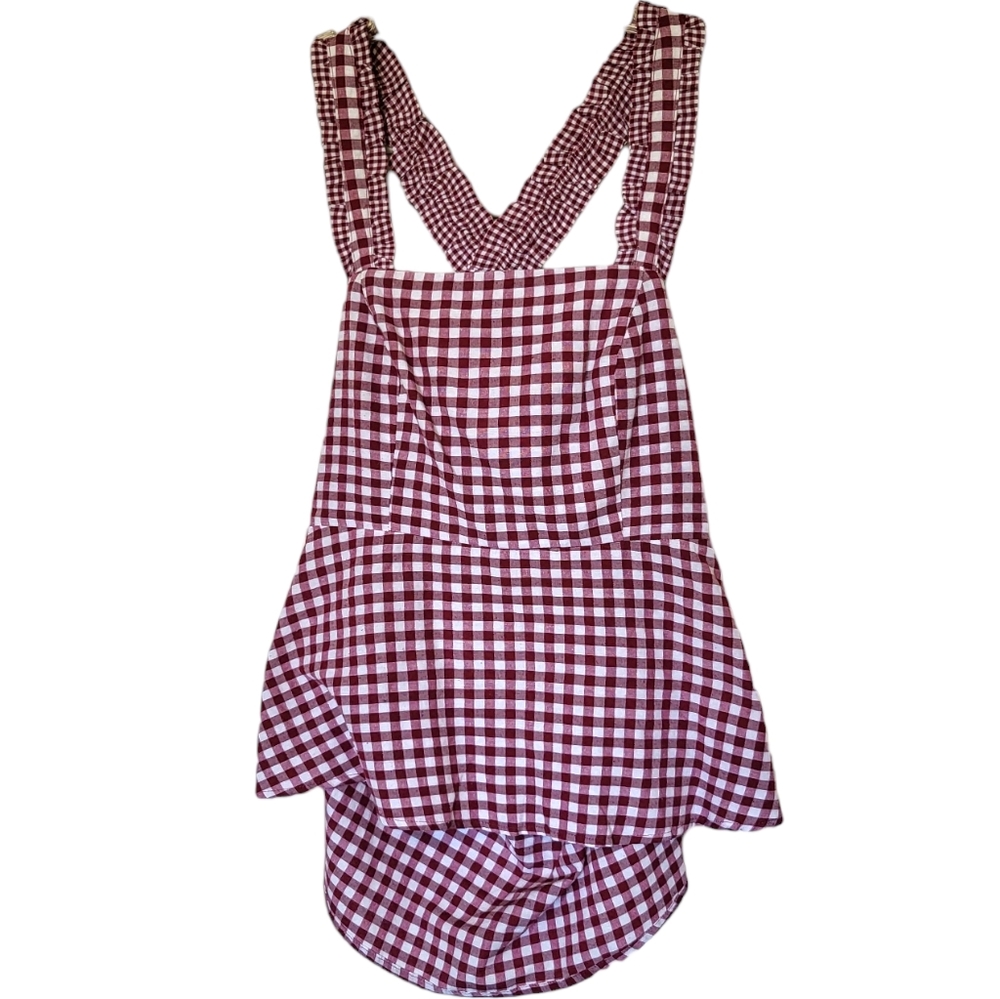 Joy Joy Gingham Open Back Tank Top